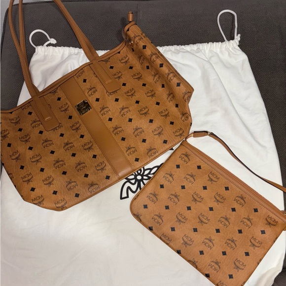 MCM Tan Monogram Tote Bag - Picture 1 of 1